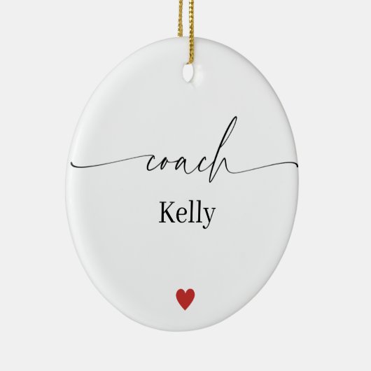 Personalized Coach Ornament • Name & Message (Rechts)