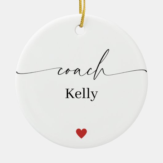 Personalized Coach Ornament • Name & Message (Vorne)