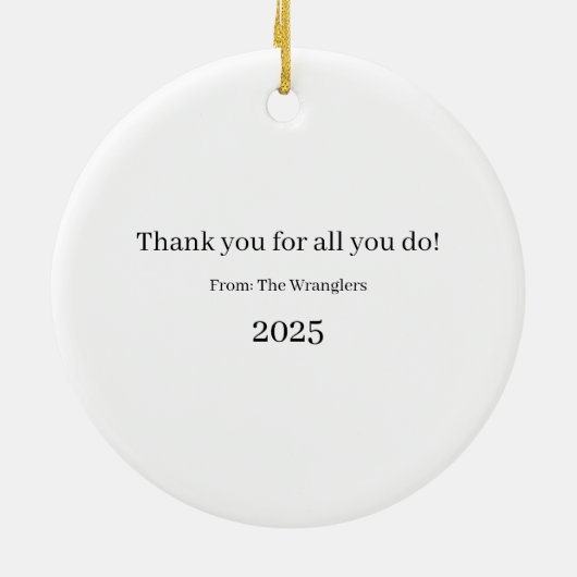 Personalized Coach Ornament • Name & Message (Hinten)