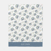 Personalized Coastal Crab Christmas Lights Holiday Fleecedecke (Vorderseite)