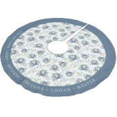 Personalized Coastal Crab Christmas Lights Polyester Weihnachtsbaumdecke (Schrägansicht)