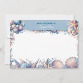 Personalized Coastal Seashell Notecard Mitteilungskarte (Vorderseite)