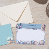 Personalized Coastal Seashell Notecard Mitteilungskarte