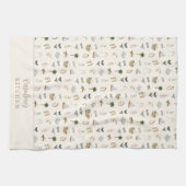 Personalized Coastal Summer Getaway Pattern Geschirrtuch (Horizontal)