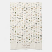 Personalized Coastal Summer Getaway Pattern Geschirrtuch (Vertikal)