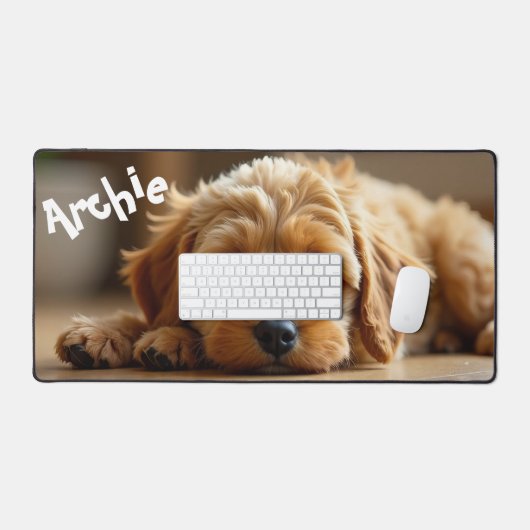 Personalized Cockapoo Puppy Desktop Mat Schreibtischunterlage (Tastatur & Maus)