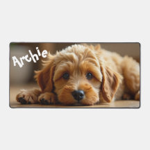 Personalized Cockapoo Puppy Desktop Mat