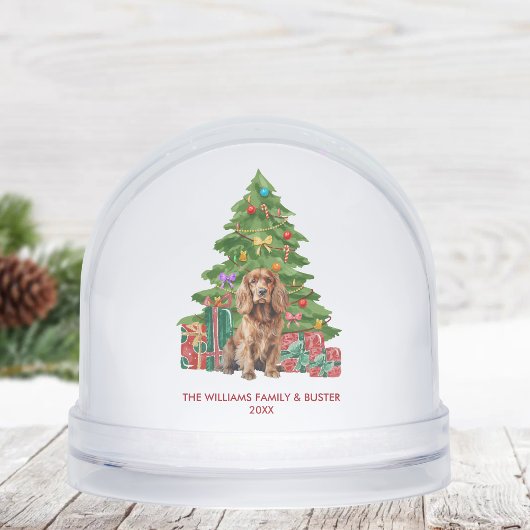Personalized Cocker Spaniel Dog Christmas Schneekugeln