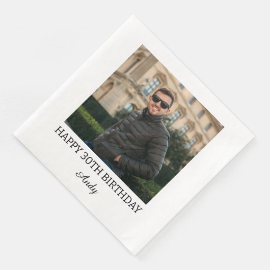 Personalized Cocktail Napkins for Birthday Party  Serviette (Ecke)