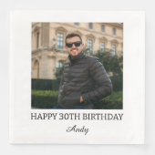 Personalized Cocktail Napkins for Birthday Party  Serviette (Vorderseite)