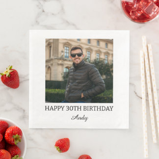 Personalized Cocktail Napkins for Birthday Party  Serviette