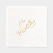 Personalized Cocktail Wedding Servietten Mit Folie (Vorderseite)