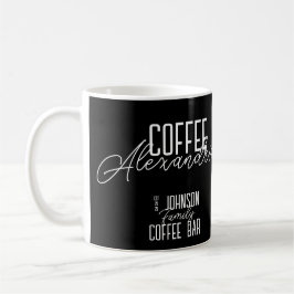 Personalized Coffee Bar Black and White Kaffeetasse