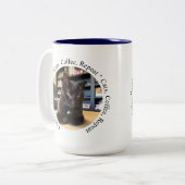 Personalized Coffee Cat Mug Zweifarbige Tasse (Vorderseite Links)
