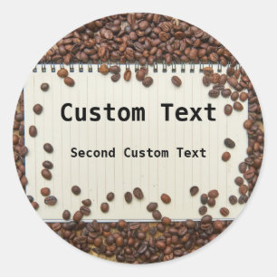 Personalized Coffee Journal Label Runder Aufkleber