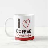 Personalized Coffee Lover Custom Name Design Kaffeetasse (Links)
