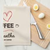 Personalized Coffee Lover Kitchen Decor Geschirrtuch (Viertel Falte)