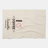 Personalized Coffee Lover Kitchen Decor Geschirrtuch (Horizontal)