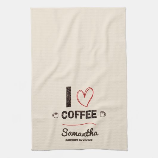 Personalized Coffee Lover Kitchen Decor Geschirrtuch (Vertikal)
