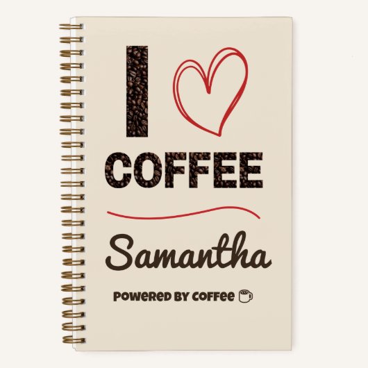 Personalized Coffee Lover Notebook Notizblock (Vorderseite)