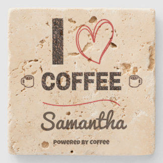 Personalized Coffee Lover Stone Coaster Steinuntersetzer