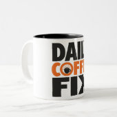 Personalized Coffee Mug – (Name)'s Morning Fuel Zweifarbige Tasse (Vorderseite Links)