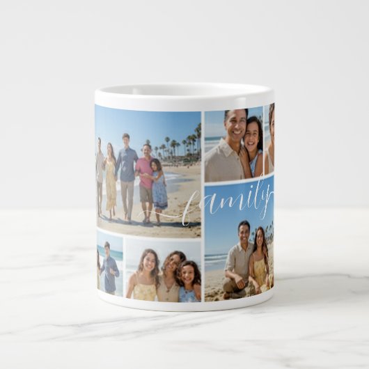 Personalized Coffee Mug with Family Memories Jumbo-Tasse (Vorderseite)