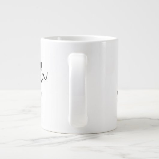 Personalized coffee mug with name Jumbo-Tasse (Rückseite)