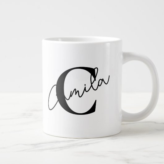 Personalized coffee mug with name Jumbo-Tasse (Rechts)