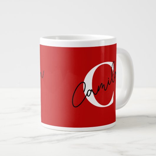 Personalized coffee mug with name Jumbo-Tasse (Vorderseite Rechts)