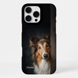 Personalized Collie Dog Portrait iPhone 16 Pro Max Hülle