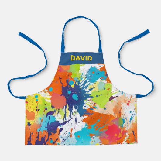 Personalized Colorful Artist Paint Splash  Schürze (Vorderseite)