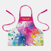 Personalized Colorful Artist Paint Splash  Schürze (Vorderseite)