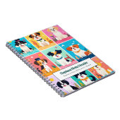 Personalized Colorful Cute Dogs Notebook Notizblock (Rechte Seite)