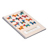 Personalized Colorful Cute Dogs Notebook Notizblock (Rechte Seite)