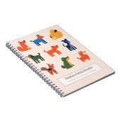 Personalized Colorful Cute Dogs Notebook Notizblock (Rechte Seite)