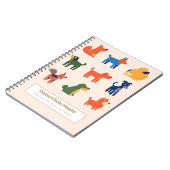 Personalized Colorful Cute Dogs Notebook Notizblock (Linke Seite)