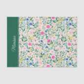 Personalized Colorful Floral Seidenpapier (Vorderseite)