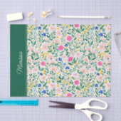 Personalized Colorful Floral Seidenpapier (Handwerk)