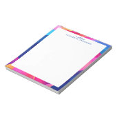 Personalized Colorful Geometric Border Notizblock (Rotiert)