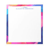 Personalized Colorful Geometric Border Notizblock (Vorderseite)