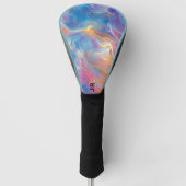 Personalized Colorful Opal Swirly Marble Texture Golf Headcover (Vorderseite)