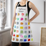 Personalized Colorful Pattern Artist's  Schürze<br><div class="desc">This artist's apron features a colorful abstract watercolor pattern.  
It is easily customizable. 
Original Watercolor © Michele Davies.</div>