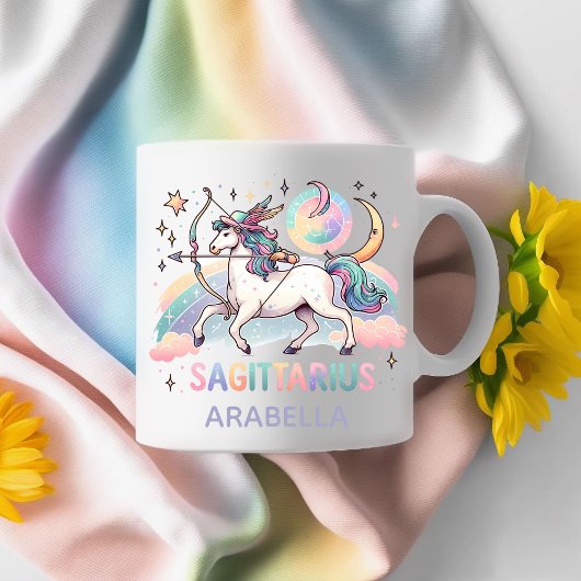 Personalized Colorful Sagittarius Zodiac Astrology Kaffeetasse