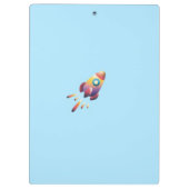 Personalized Colorful Space Planets Back to School Klemmbrett (Rückseite)