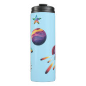 Personalized Colorful Space Planets Back to School Thermosbecher (Vorderseite)