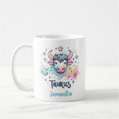 Personalized Colorful Taurus Bull Zodac Astrology Kaffeetasse (Links)