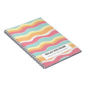 Personalized Colorful Wave Patterned Notizblock (Rechte Seite)