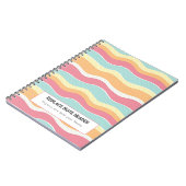Personalized Colorful Wave Patterned Notizblock (Linke Seite)