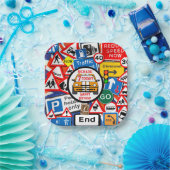 Personalized Colourful Road Signs, Birthday Party Pappteller (Party)